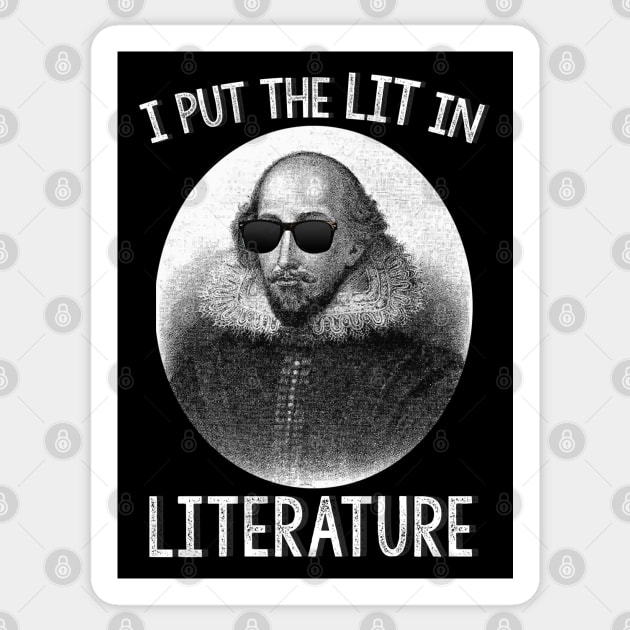 I Put The LIT In Literature Sticker by LanaBanana